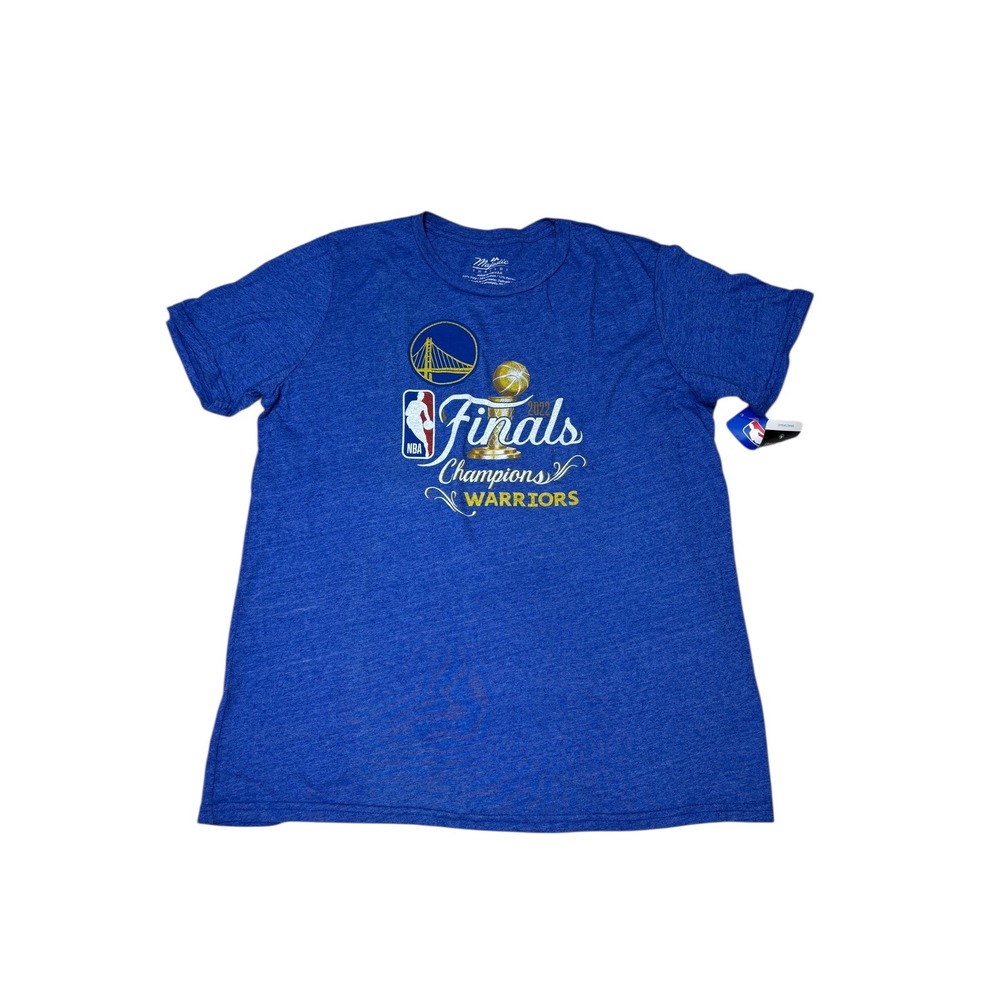 NWT Majestic Golden State Warriors NBA Finals Champions Blue T Shirt XL Mens
